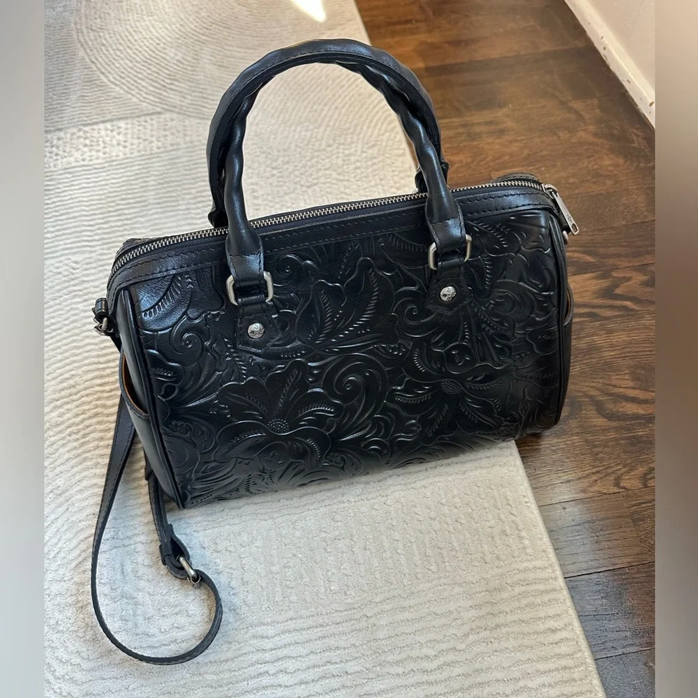 Patricia Nash Skye Satchel Burnished Tooled Leather Purse - Picture 1 of 8
